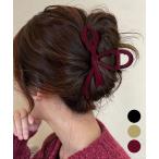 ツイストリボンヘアクリップ 韓国風髪留め