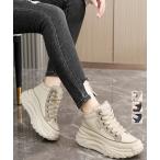 ショッピング厚底 スニーカー 裏起毛 厚底スニーカー ハイカット韓国風