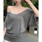 VネックTシャツ レースキャミソール単品【ネコポス投函】