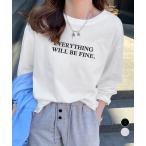 ロゴプリント長袖TシャツレディースロンT【ネコポス投函】