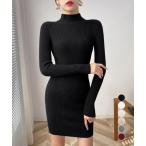 ショッピングニットワンピ ニットワンピース 長袖 タイトワンピース【ネコポス投函】