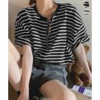 ボーダー柄tシャツ レディース 半袖夏服【在庫限り】売り尽くしセール【ネコポス投函】