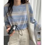 Tシャツ 韓国風 カットソートップス春秋【ネコポス投函】