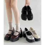 メアリージェーンパンプス 厚底ローファー