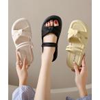 厚底サンダル レディース リボン