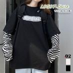 Tシャツ レディース トップス 重ね着風【在庫限り】売り尽くしセール【ネコポス投函】