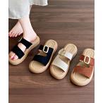 厚底 ミュールサンダル レディース 夏