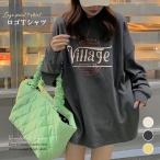 ロゴTシャツ レディース 長袖 韓国【在庫限り】売り尽くしセール【ネコポス投函】