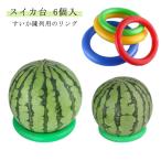 スイカ台 輪っか 果実マット 6個セット リング 固定 スイカ用台座 かぼちゃ スイカサポート スイカの下に敷く 冬瓜 陳列用 果物用 すいか用 メロ