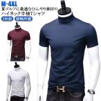 ゴルフウェア メンズ ハイネックシャツ モックネック 半袖 tシャツ 春 夏 接触冷感 吸汗速乾 ゴルフインナーシャツ 2枚組 夏 半袖 カットソー