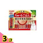 ショッピングちゅーる いなば ちゅ〜る(ちゅーる)ごはん 猫用総合栄養食 まぐろバラエティ 14g (×40本) 3個セット