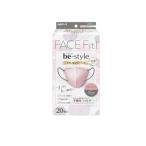 2980円以上で注文可能  ビースタイル マスク 立体タイプ ふつうサイズ アッシュピンク×グレー 20枚入 (1個)