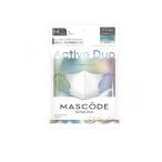 ショッピングマスコード 2980円以上で注文可能  MASCODE マスコード 3Dマスク アクティブデュオ AD M 01シルバーホワイト×グレー紐 7枚入 (1個)