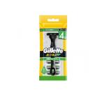 ジレット Gillette 剃り味プラス やさしさ 髭剃り カミソリ 本体1コ+替刃 4コ付 (1個)
