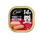 シーザー トレイ 14歳からの 吟選ビーフ ささみ入り ふわふわローフタイプ 100g (1個)