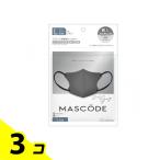 ショッピングマスコード MASCODE マスコード 3Dマスク L 05ダークグレー×ブラック紐 7枚入 3個セット