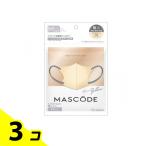 ショッピングマスコード MASCODE マスコード 3Dマスク M 13クリームイエロー×アッシュブルー紐 7枚入 3個セット