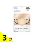 ショッピングマスコード MASCODE マスコード 3Dマスク M 29ベージュ×ブラック紐 7枚入 3個セット
