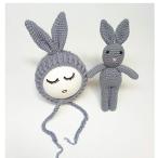 Yahoo! Yahoo!ショッピング(ヤフー ショッピング)赤ちゃん ニット帽 ぬいぐるみ 2点セット 0〜3か月用 撮影 小道具 小物 ニューボーンフォト