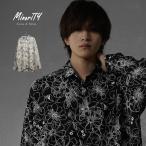 シャツメンズ総柄花柄長袖シャツメン...