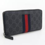 【中古】GUCCI グッチ ジップアラウンドウォレット GGスプリーム ニューウェブ 長財布ラウンドファスナー GGスプリームキャンバス メンズ Aランク