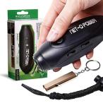 ネットオー (NET-O) 電子ホイッスル 3段階 3種類のホイッスル音 新モデル 単4電池付き (ブラック)