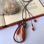 マクラメネックレスアゲートパワース...