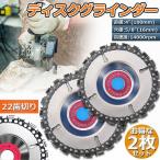ディスクグラインダー 2枚セット 木彫りディスク ディスク カッター 研磨ディスク 直径100mm 穴径16mm 22歯切り チェーンソー 木彫 送料無料
