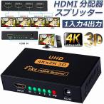 HDMI 分配器 スプリッター 1入力 4出力 4画面 同時出力 高解像度4K 1080P @30Hz 3D PC Xbox PS4 任天堂 スイッチ 送料無料