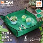 園芸シート ガーデニングマット Mサイズ 2枚セット 作業マット 防水 プランティング ガーデニング シート 家庭菜園 グリーンシート 植え替え 土運