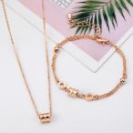 Yahoo! Yahoo!ショッピング(ヤフー ショッピング)ネックレス ブレスレット セット ピンクゴールド かわいい おしゃれ キレイ オススメ ゴージャス 女性 レディース