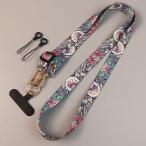 ショッピングショルダーストラップ ショルダーストラップ スマホ ストラップ ネックストラップ 総柄 プリント 斜め掛け フック式 カラビナ 長さ調節 挟むだけ 落下防止 即納 安い