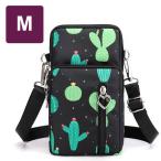 総柄 スマホ ポーチ レディース ショルダーバッグ ラージサイズ ポシェット ナイロンバッグ 斜めがけ 縦型 スマホポーチ 携帯バッグ 旅行