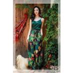 ガウチョパンツボタニカル柄ハワイアン水着の上に履くレディースワイドパンツリボン大きいサイズ秋冬リゾートビーチウェア