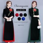  платье в китайском стиле женский коричневый ina одежда 7 минут рукав длинный вечернее платье платье One-piece цветочный принт разрез большой размер bell спальное место свадьба 