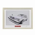  Toyota TOYOTA Mark IIGX61 Eagle маска [ карандашный набросок ] известная машина старый машина иллюстрации A4 размер сумма имеется подписан 