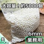 業務用 コットンパール 6mm 5000コ コットンパ-ル風 樹脂パール ハーバリウム アクセサリー パーツ アソート両穴 ネックレス ピアス イヤリング 作り方