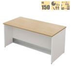 家具のAKIRA ローカウンター 受付カウンター スチールカウンター ナチュラル 幅150cm 奥行70cm 高さ72cm 受付 接客 オフィス LCS-1570-NA