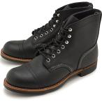 返品送料無料 レッドウィング REDWING アイアンレンジャー メンズ ワークブーツ ＃8084 IRON RANGER RED WING Dワイズ ブラックハーネス 黒 正規取扱店