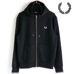 フレッドペリー FREDPERRY メンズ フーデッドジップスルースウェットシャツ J7536-198 HOODED ZIP THROUGH SWEATSHIRT トップス パーカー BLACK 正規取扱店