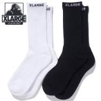 エクストララージ XLARGE メンズ 2パック ミドルレングス ソックス 101222054006 FW22 2P MIDDLE LENGTH SOCKS 2足セット 靴下 x-laege ブラック・ホワイト