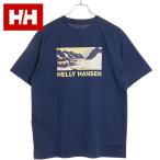 ヘリーハンセン HELLY HANSEN メンズ ショートスリーブHHランドスケープティー HH62411-ON SS24 半袖 Tシャツ UVカット 速乾 オーシャンネイビー