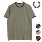 ショッピングフレッドペリー フレッドペリー FRED PERRY メンズ ツイン ティップド Tシャツ M1588 SS24 TWIN TIPPED T-SHIRT トップス 半袖 クルーネック