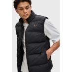 フレッドペリー FRED PERRY インサレーテッドジレ J8522-102 FW24 INSULATED GILET メンズ アウター トップス 中綿ベスト BLACK 正規取扱店