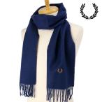  Fred Perry FRED PERRY Ram z шерсть шарф C4126-248 LAMBSWOOL SCARF мужской * женский мелкие вещи аксессуары вязаный muffler защищающий от холода NAVY стандартный обращение магазин 