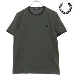 フレッドペリー FRED PERRY ツイン ティップド Tシャツ M1588-U70 SS25 TWIN TIPPED T-SHIRT メンズ トップス 半袖 FIELD-GRN BLACK  正規取扱店