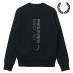 フレッドペリー FRED PERRY ボールドブランディング クルーネックスウェットシャツ M1369-102 FW25 メンズ トレーナー 長袖 BLACK 正規取扱店