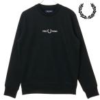 フレッドペリー FRED PERRY エンブロイダード スウェットシャツ M4727-102 FW25 EMBROIDERED SWEATSHIRT メンズ トップス トレーナー 長袖 BLACK 正規取扱店