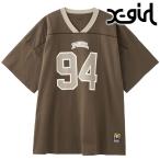 エックスガール X-girl ナンバリング ショートスリーブビッグティードレス 105251041004 FW25 NUMBERING S S BIG TEE DRESS ワンピース 半袖 BROWN 正規取扱店