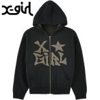  X-girl X-girl Jaguar do вязаный Zip выше f-ti-105253015007 FW25 JACQUARD KNIT ZIP UP HOODIE женский BLACK стандартный обращение магазин 